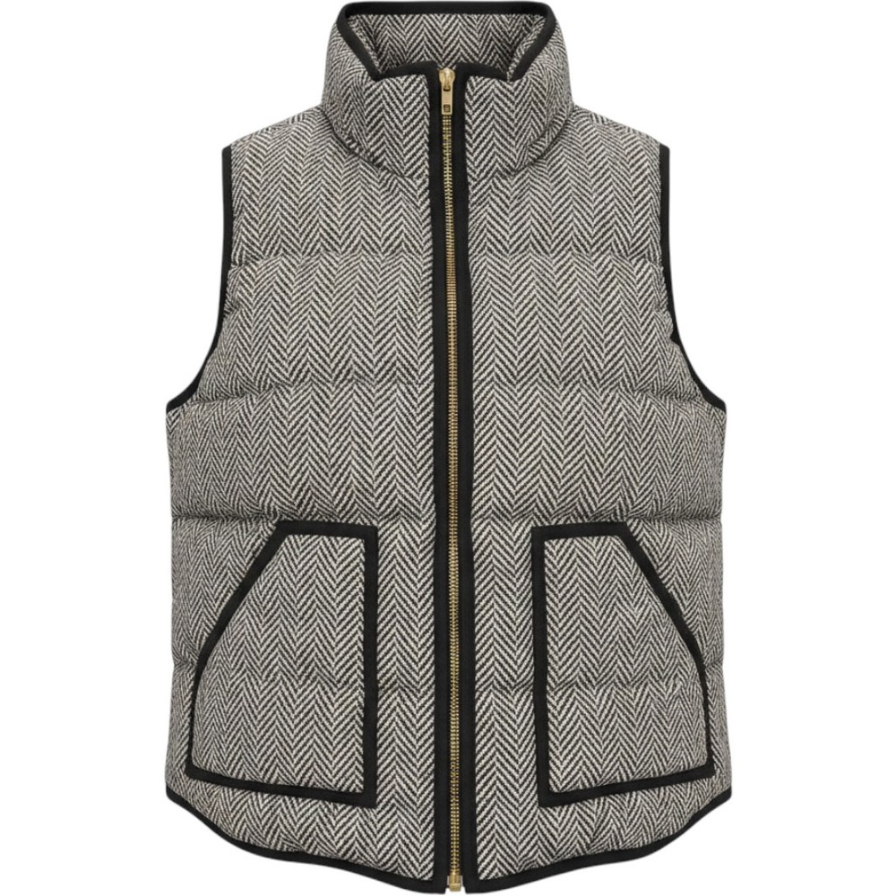 Coastal Grandmother J.Crew Equestrian Women's Puffer Quilted Chic Vest Size M
